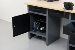 Arbeidsbenk med skap/skuffer 160 x 60 x 85 cm | Arbeidsbord & Reoler