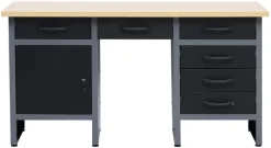 Arbeidsbenk med skap/skuffer 160 x 60 x 85 cm | Arbeidsbord & Reoler
