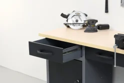 Arbeidsbenk med skap/skuffer 160 x 60 x 85 cm | Arbeidsbord & Reoler