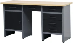 Arbeidsbenk med skap/skuffer 160 x 60 x 85 cm | Arbeidsbord & Reoler