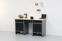 Arbeidsbenk med skap/skuffer 160 x 60 x 85 cm | Arbeidsbord & Reoler