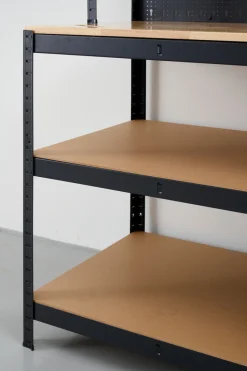 Arbeidsbord m/vegg og hyller 180x120x60 cm | Arbeidsbord & Reoler
