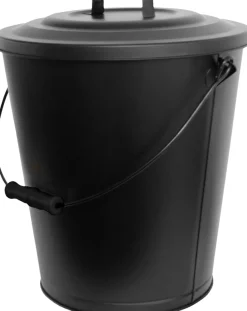 Glöd Askebøtte m/ lokk coated stål 26 liter | Tilbehør Til Vedovner