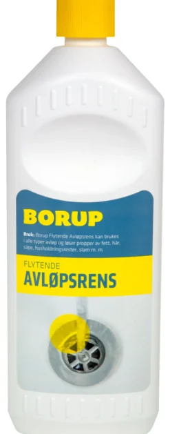 Borup Avløpsrens flytende 1 liter | Rengjøringsmidler|Øvrige Kjemikalier