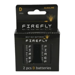 Firefly Batteri alkalisk D LR20 2-pk. - | Batterier