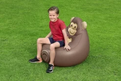 Bestway Cozy Critters oppblåsbar stol – ape | Sesongavslutning|Telt & Campingmøbler