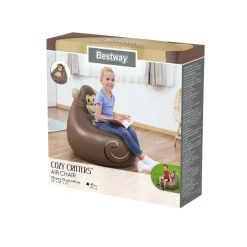Bestway Cozy Critters oppblåsbar stol – ape | Sesongavslutning|Telt & Campingmøbler