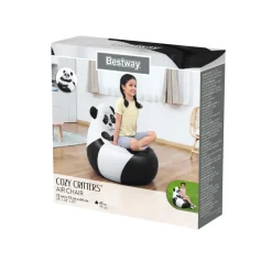 Bestway Cozy Critters oppblåsbar stol – panda | Sesongavslutning|Telt & Campingmøbler