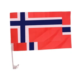 Bilflagg med norsk flagg 30 x 45 cm - 2-pk. | Supporterutstyr|Flagg & Tilbehør Til Flaggstang