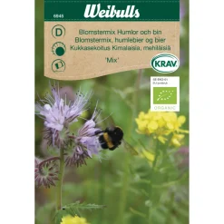 Weibulls Blomstermix, humler og bier økologisk | Økologiske Frø