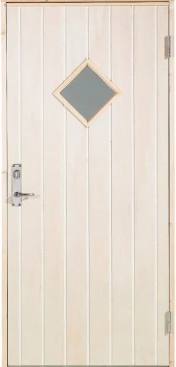 Boddør med vindu venstrehengt 94,8 x 205 cm | Dører & Karmer