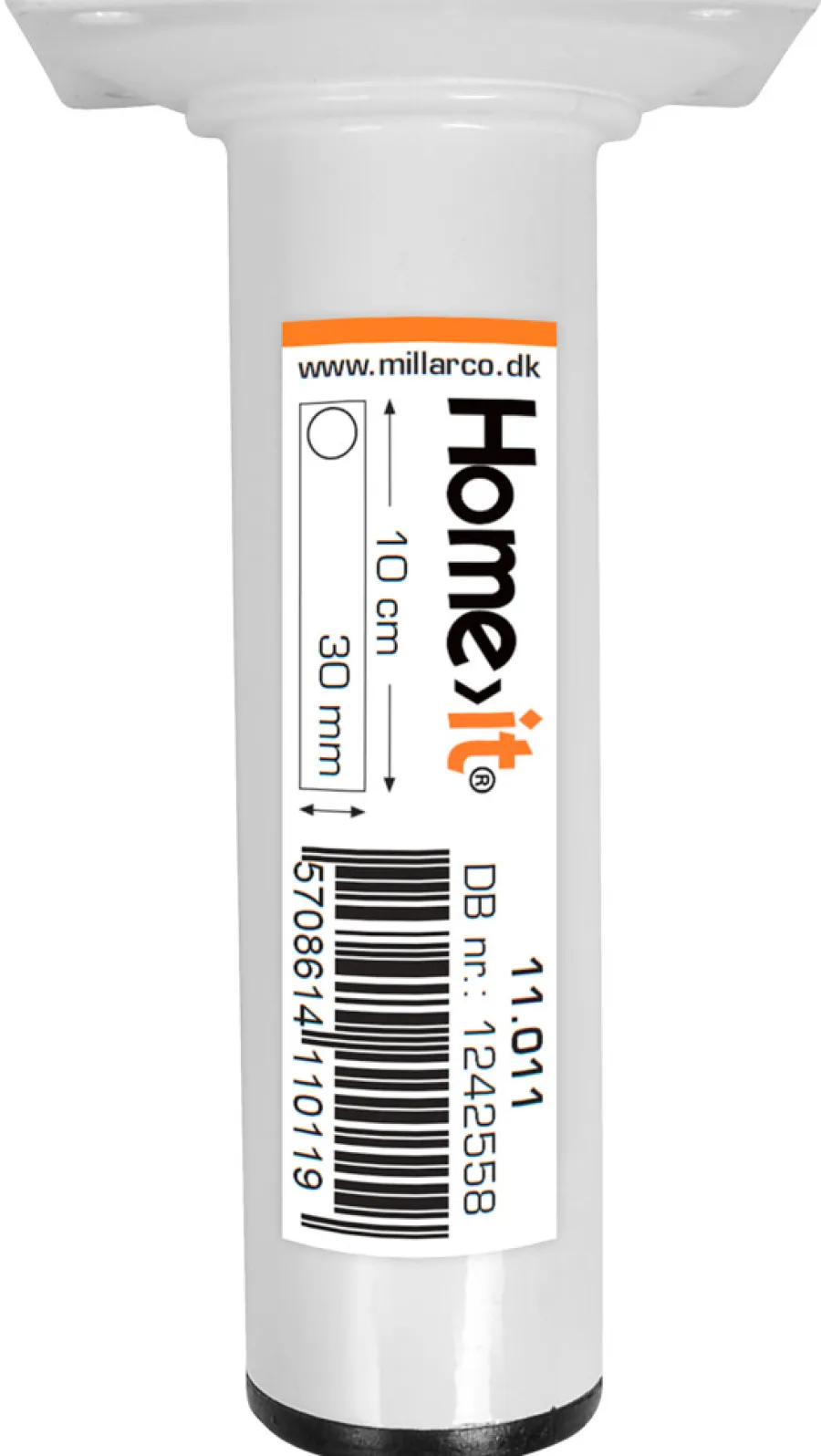 Home it Bordben Ø30 mm x 10 cm hvit | Bordben