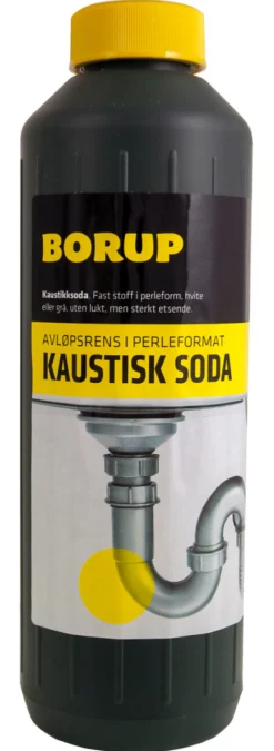 Borup kaustisk soda 1 kg | Øvrige Kjemikalier