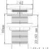 Bunnventil pop-up Ø66 × 80 mm svart | Reservedeler Til Servanter