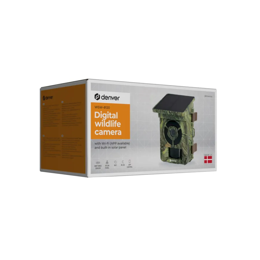 Denver WSW-8120 viltkamera m/innebygd solpanel | Kameraer