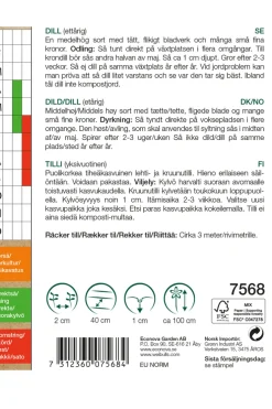 Weibulls Dill økologisk - Sari | Økologiske Frø