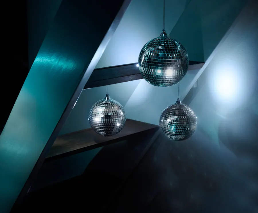 Stemning Discokule 3 x 6 LED hvitt lys Ø10 cm 3-pk. | Pynt & Festutstyr