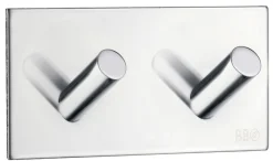Beslagsboden Dobbel krok selvklebende 90 mm - krom | Håndkleholdere|Knagger & Knaggrekker