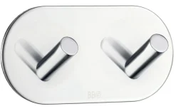 Beslagsboden Dobbel krok selvklebende 96 mm - krom | Håndkleholdere|Knagger & Knaggrekker