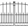 Dobbel port svartlakkert stål 115,5 × 74,2 cm | Hageporter