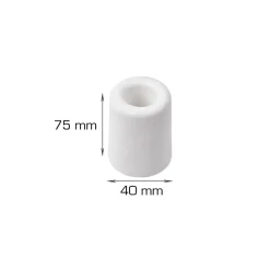 Home it Dørstopper Ø40 x H75 mm hvit plast | Dørstoppere