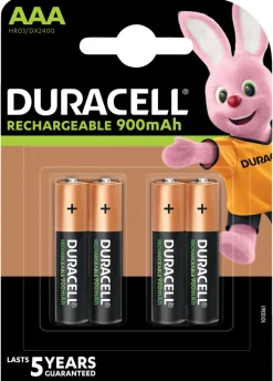 Duracell oppladbare batterier AAA 4-pk. | Oppladbare Batterier