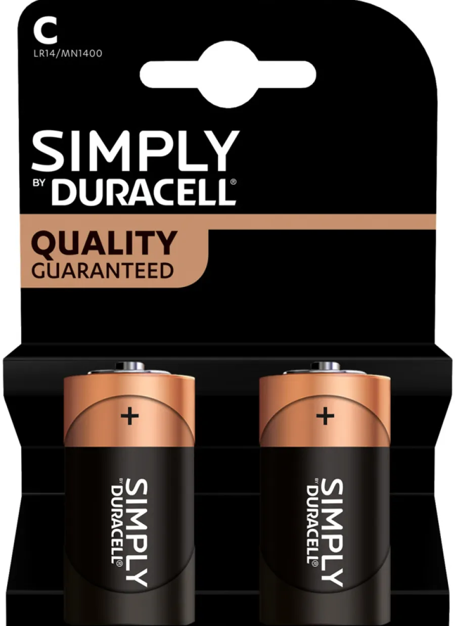 Duracell Plus C Alkaliske batterier 2-pk. | Batterier