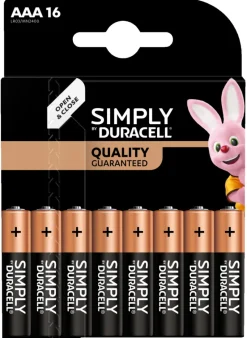 Duracell Simply AAA-batteri 16-pk. | Batterier