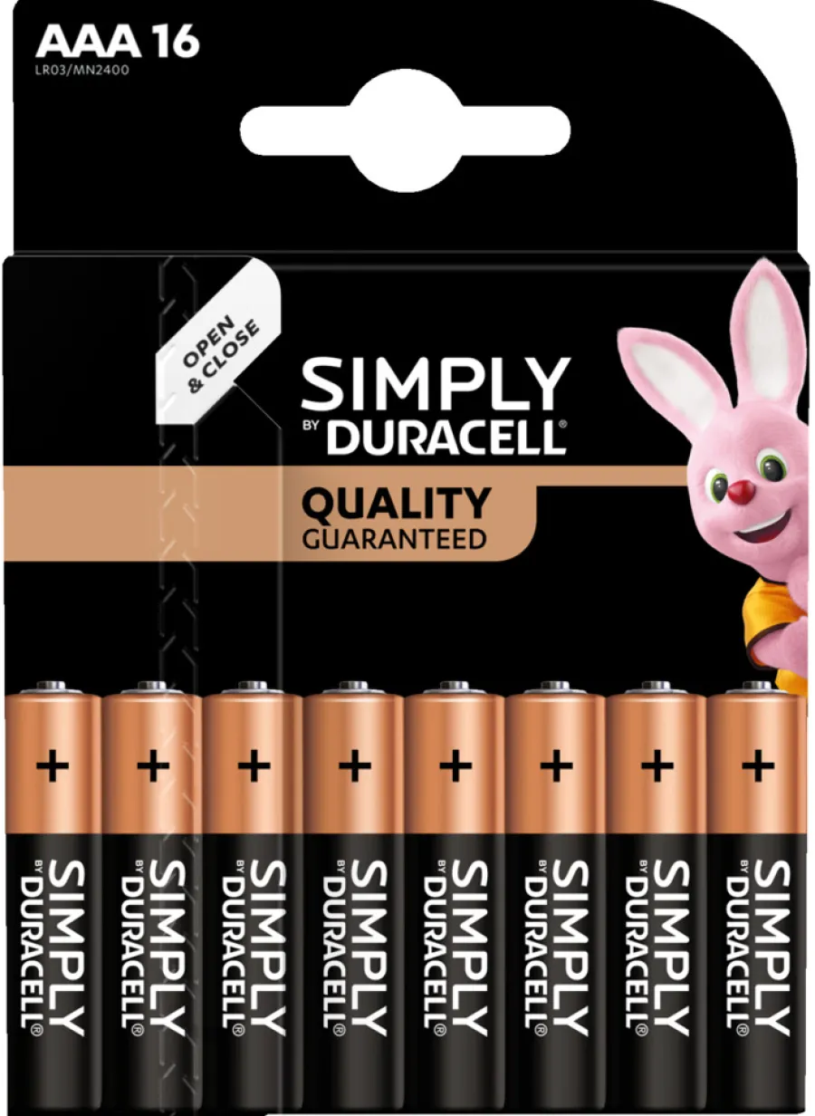 Duracell Simply AAA-batteri 16-pk. | Batterier