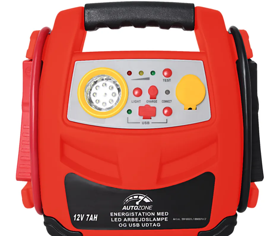 Autozone Energistasjon med kompressor 12 V/7 Ah - | Biltilbehør
