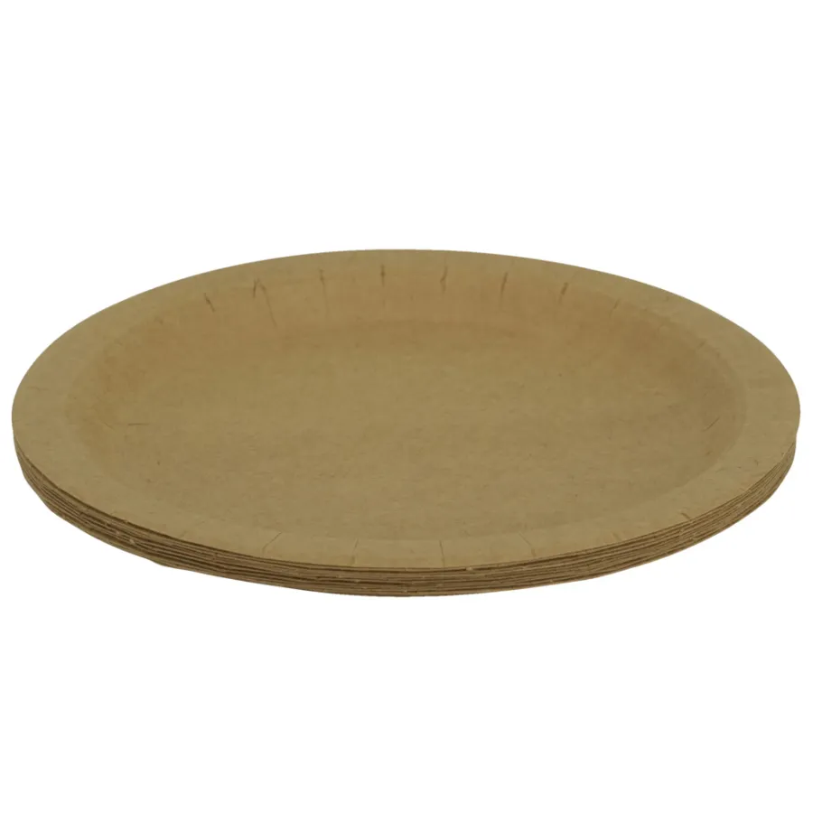 Engangstallerken i papir Ø18 cm 10 stk. | Husholdningsartikler|Borddekking