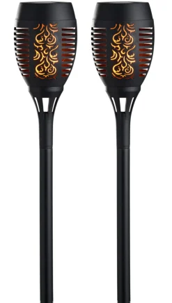 Garden Fakler med solceller Ø9 x H58 cm 2-pk. - ® | Lys & Hagedekorasjoner|Solcellelamper