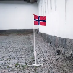 Flaggstang med norsk flagg 1,6 meter | Flagg & Tilbehør Til Flaggstang