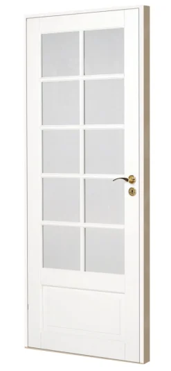 Torso Fransk dør hvit 10 vindusfelter 82,6 x 204 cm | Dører & Karmer
