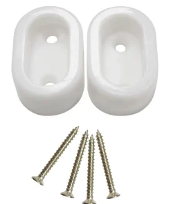 Garderobestangholder oval 2 stk. | Knagger & Knaggrekker|Garderobeinnredning