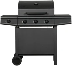 Grillexpert Gassgrill 3 brennere og sidebrenner svart - | Gassgrill