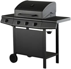 Grillexpert Gassgrill 3 brennere og sidebrenner svart - | Gassgrill