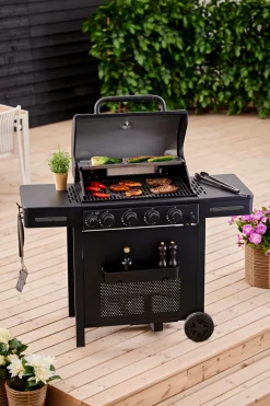 Grillexpert Gassgrill med 4 brennere og bakbrenner – | Gassgrill