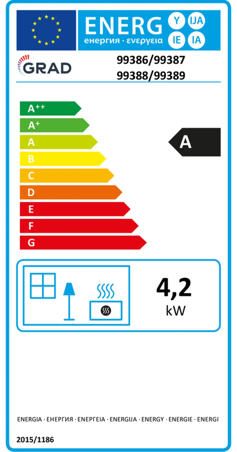 Grad Gassovn 4,2 kW - | Gass- & Parafinovner