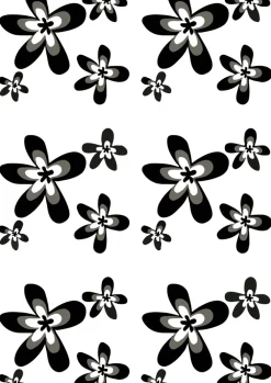 Geyser ® Black Flower dusjforheng 180 x 200 cm | Dusjforheng
