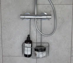 Geyser ® dusjkurv matt grå m/bøyleoppheng | Tilbehør Til Badet