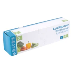 Gjenlukkbare poser 3 liter – 10 stk. | Husholdningsartikler