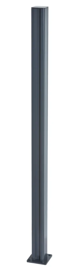 Gjerdestolpe 5 x 5 x 95 cm svart | Stolper & Påler|Gjerder