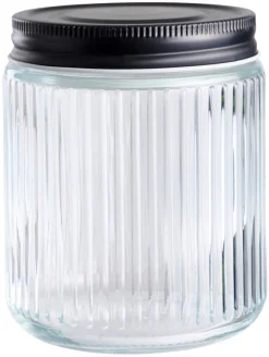 DAY Glasskrukke riflet m/skrulokk 0,5 liter - | Oppbevaringsglass