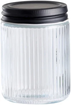 DAY Glasskrukke riflet m/skrulokk 0,25 liter - | Oppbevaringsglass