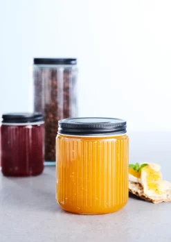 DAY Glasskrukke riflet m/skrulokk 0,25 liter - | Oppbevaringsglass