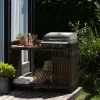 Grillbord svart 123 x 57,5 x 93 cm | Grilltilbehør|Hagebord