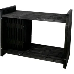 Grillbord svart 123 x 57,5 x 93 cm | Grilltilbehør|Hagebord