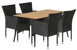 Sunlife Hagebord Beijing svart/teak 148 x 85 cm - ® | Sesongavslutning|Hagebord