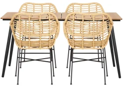 Sunlife Hagebord Beijing svart/teak 148 x 85 cm - ® | Sesongavslutning|Hagebord